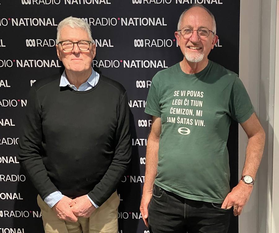 David Marr and Jonathan Cooper at the ABC Studios, Ultimo